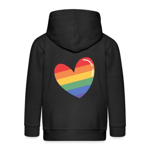 Herz | Regenbogen | Pride - Kinder Premium Kapuzenjacke
