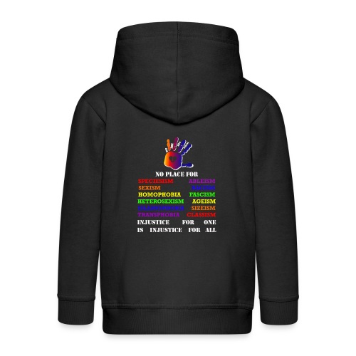 Fight against inequality! Intersectional veganism - Kids' Premium Hooded Jacket