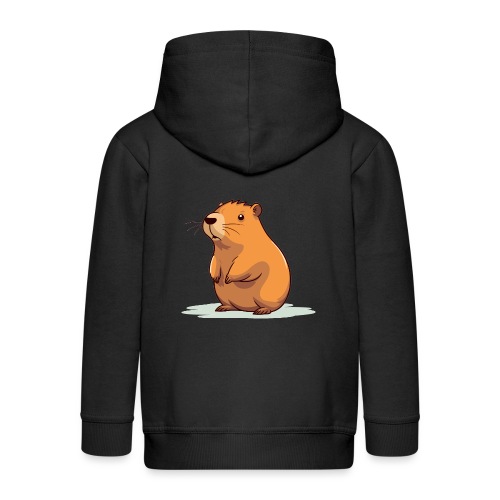 Capybara Wasserschwein Comic Motiv - Kinder Premium Kapuzenjacke