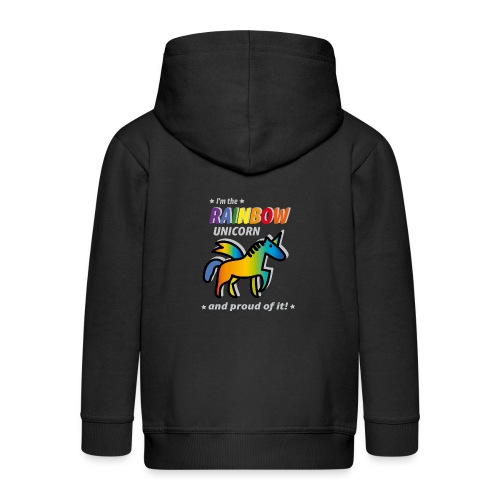 Rainbow Unicorn Proud - Kinder Premium Kapuzenjacke