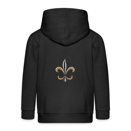 Elegant Fleur-de-Lis Shirt Design - Kids' Premium Hooded Jacket