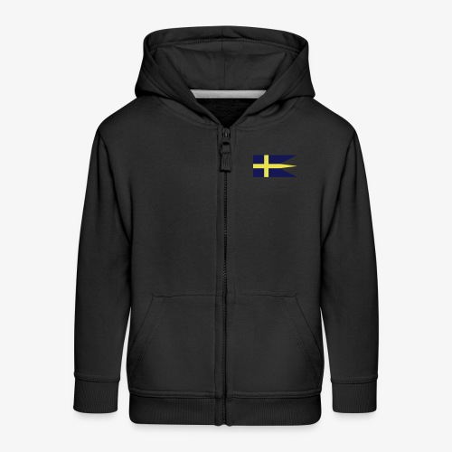 Svensk Örlogsflagga - Sverige Tretungad flagga - Premium-Luvjacka barn