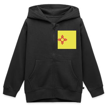 Flag New Mexico - Kinder Premium Organic Zip Hoodie - Schwarz - Vorne - AI Model Kid Male (0cm)