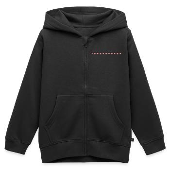 Coeurs en série - Sweat Premium à capuche zippé enfant bio - noir - Devant - AI Model Kid Male (0cm)