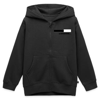 Loading Laden Ladebalken 2c - Kinder Premium Organic Zip Hoodie - Schwarz - Vorne - AI Model Kid Male (0cm)