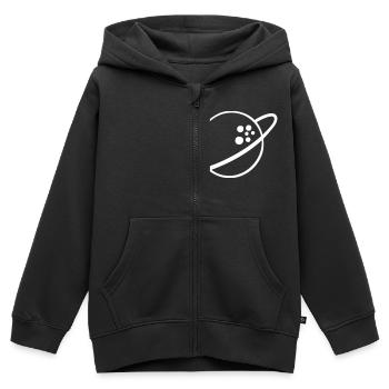 Saturn Planet - Kinder Premium Organic Zip Hoodie - Schwarz - Vorne - AI Model Kid Male (0cm)