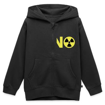 Atomkraft Nein Danke NO - Kinder Premium Organic Zip Hoodie - Schwarz - Vorne - AI Model Kid Male (0cm)