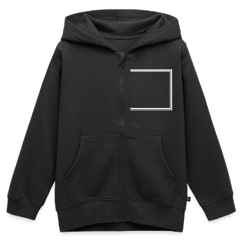 cadre pour image_1_1 - Sweat Premium à capuche zippé enfant bio - noir - Devant - AI Model Kid Male (0cm)