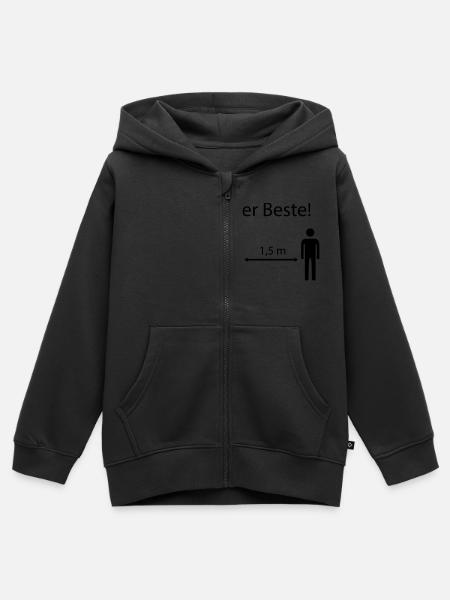 Mit Abstand der Beste - Kinder Premium Organic Zip Hoodie - Schwarz