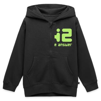 42, die Antwort Galaxis Science Fiction UFO Rakete - Kinder Premium Organic Zip Hoodie - Schwarz - Vorne - AI Model Kid Male (0cm)