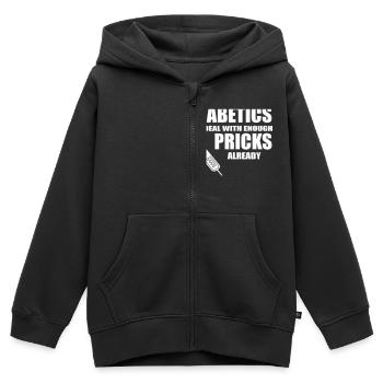 Diabetiker - Kinder Premium Organic Zip Hoodie - Schwarz - Vorne - AI Model Kid Male (0cm)