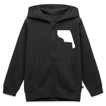 grimper cliffhanger - Sweat Premium à capuche zippé enfant bio - noir - Devant - AI Model Kid Male (0cm)