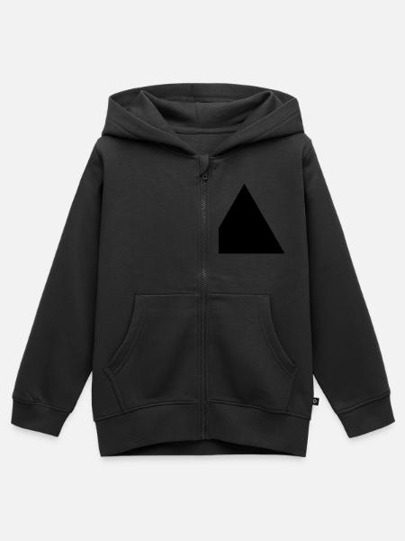 Minimalistic triangle - Kinder Premium Organic Zip Hoodie - Schwarz