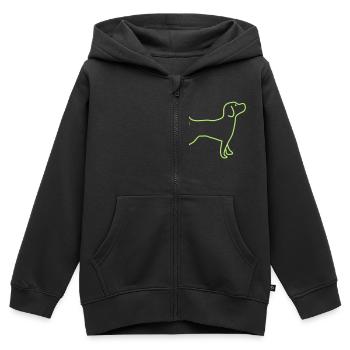 Beagle - Kinder Premium Organic Zip Hoodie - Schwarz - Vorne - AI Model Kid Male (0cm)