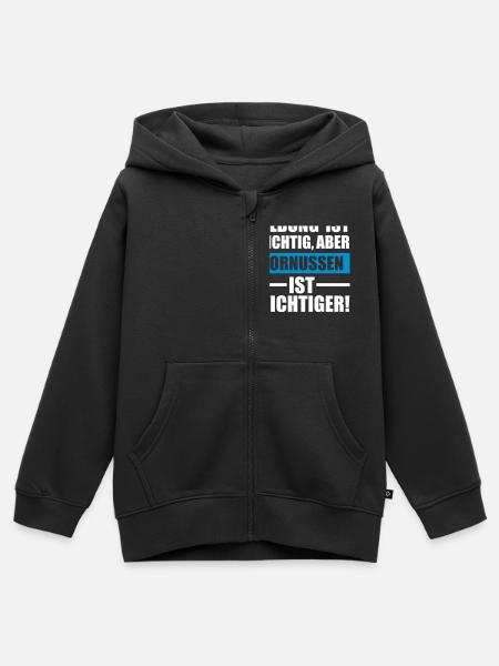 Hornussen Sportart - Kinder Premium Organic Zip Hoodie - Schwarz