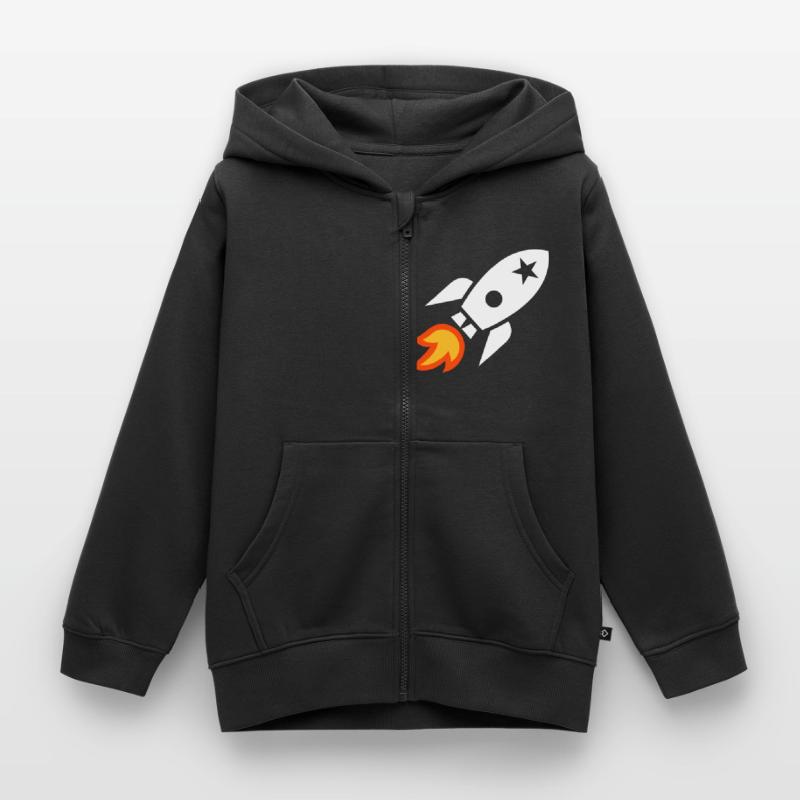 Fusée Sweat Premium à capuche zippé enfant bio