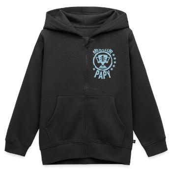 Opa besten Cup-Trophäe Trophäe premie - Kinder Premium Organic Zip Hoodie - Schwarz - Vorne - AI Model Kid Male (0cm)