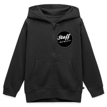 Staff Mitglied - Kinder Premium Organic Zip Hoodie - Schwarz - Vorne - AI Model Kid Male (0cm)