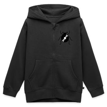 vinyl platte musik party dj disko club auflegen ma - Kinder Premium Organic Zip Hoodie - Schwarz - Vorne - AI Model Kid Male (0cm)