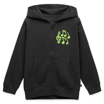 Noten Musik - Kinder Premium Organic Zip Hoodie - Schwarz - Vorne - AI Model Kid Male (0cm)
