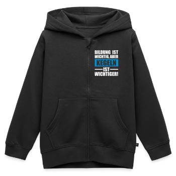 Kegeln Sportart - Kinder Premium Organic Zip Hoodie - Schwarz - Vorne - AI Model Kid Male (0cm)