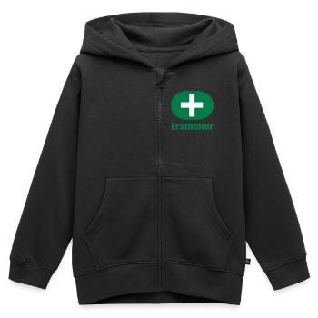 Ersthelfer Geschenk Geburtstag Party Feier - Kinder Premium Organic Zip Hoodie - Schwarz - Vorne - AI Model Kid Male (0cm)