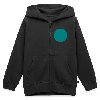 Ein blauer Kreis - Kinder Premium Organic Zip Hoodie - Schwarz - Vorne - AI Model Kid Male (0cm)