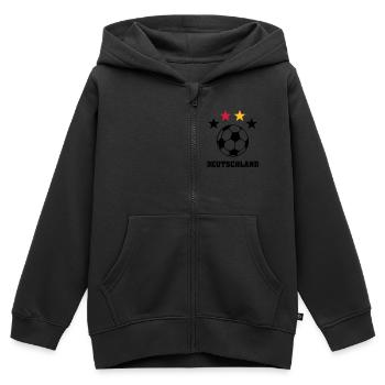 4 Sterne Weltmeister Deutschland 2014 - Kinder Premium Organic Zip Hoodie - Schwarz - Vorne - AI Model Kid Male (0cm)