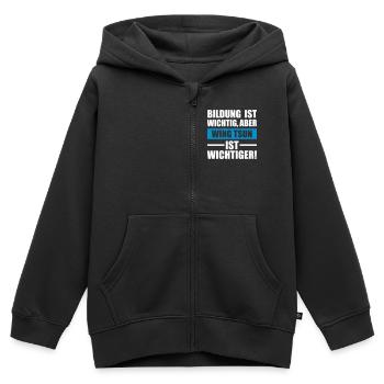 WingTsun Sportart - Kinder Premium Organic Zip Hoodie - Schwarz - Vorne - AI Model Kid Male (0cm)