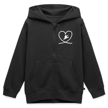 I love snowboarding - Kinder Premium Organic Zip Hoodie - Schwarz - Vorne - AI Model Kid Male (0cm)