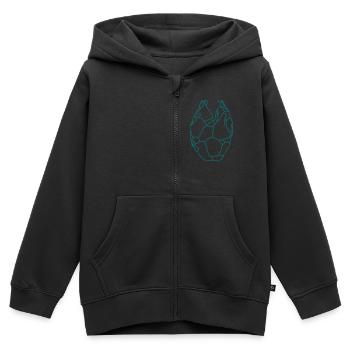 Faustkeil Steinzeit - Kinder Premium Organic Zip Hoodie - Schwarz - Vorne - AI Model Kid Male (0cm)