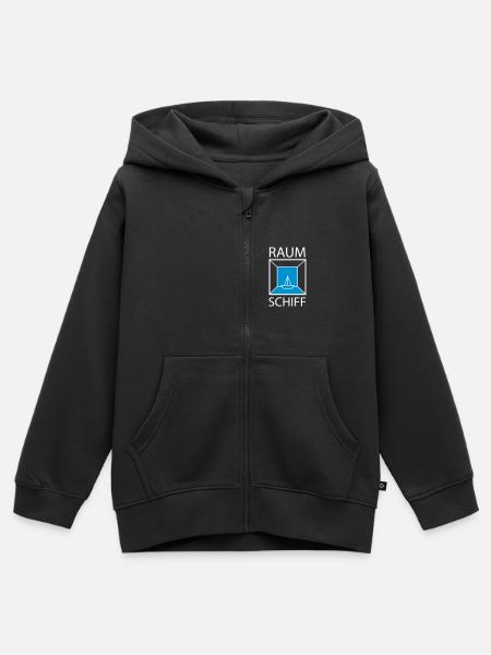 Raumschiff - Kinder Premium Organic Zip Hoodie - Schwarz
