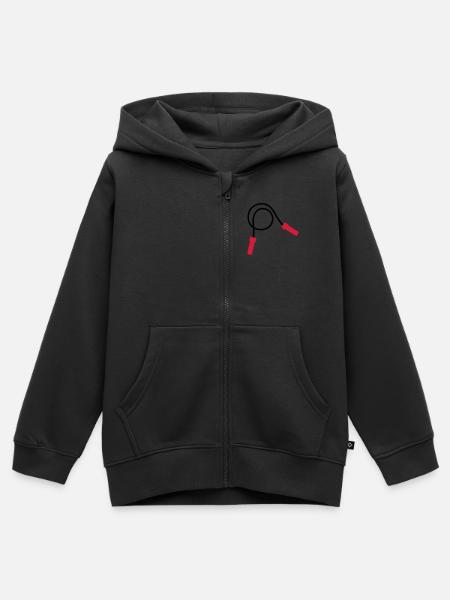 Springseil - Kinder Premium Organic Zip Hoodie - Schwarz