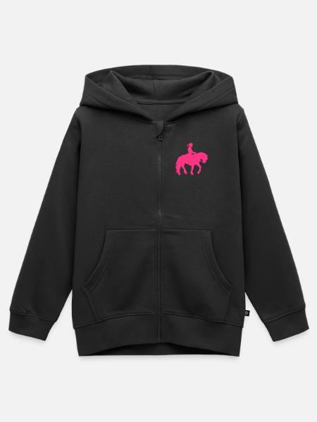 Ponyreiten Mädchen - Kinder Premium Organic Zip Hoodie - Schwarz