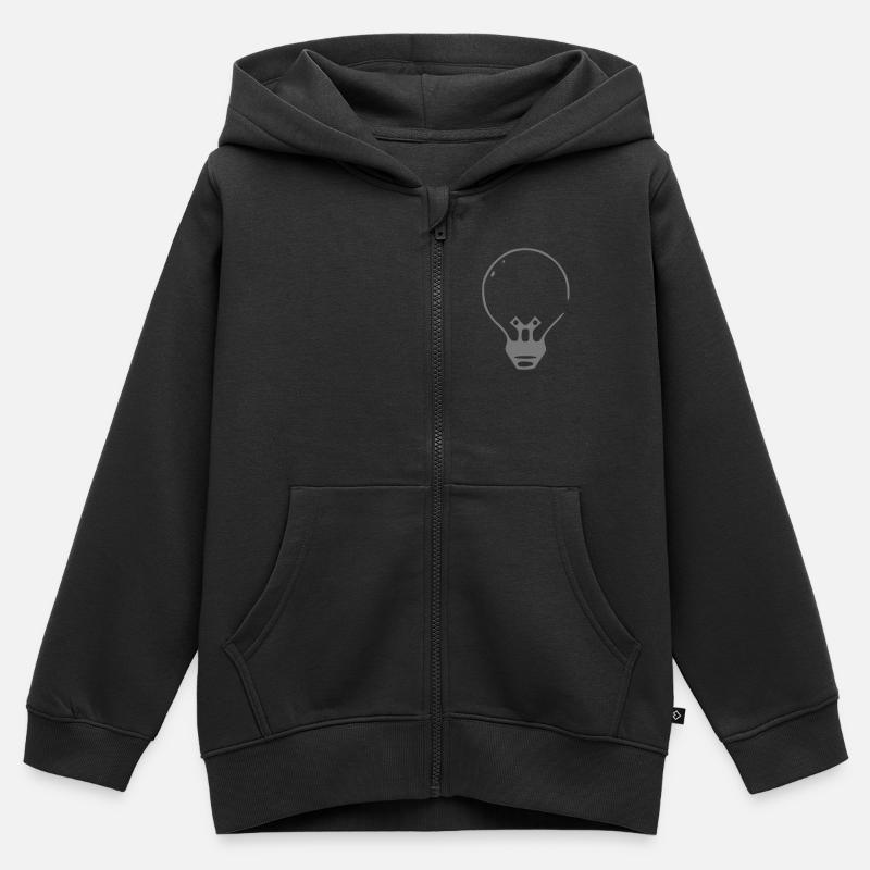 boule - Sweat Premium à capuche zippé enfant bio - noir
