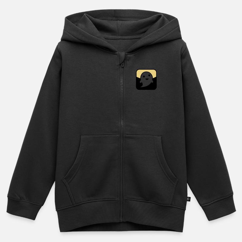 Gespenst - Symbol - Kinder Premium Organic Zip Hoodie - Schwarz
