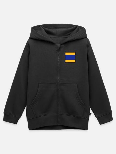 Delta - Kinder Premium Organic Zip Hoodie - Schwarz