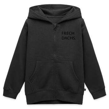 Frechdachs - Kinder Premium Organic Zip Hoodie - Schwarz - Vorne - AI Model Kid Male (0cm)