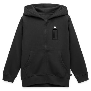 bouteille bouteille de biberon de lait de bébé 1c - Sweat Premium à capuche zippé enfant bio - noir - Devant - AI Model Kid Male (0cm)