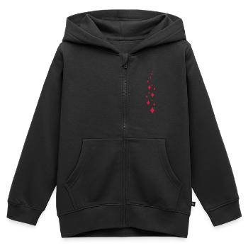 Karo Muster Glitzer Wolke - Kinder Premium Organic Zip Hoodie - Schwarz - Vorne - AI Model Kid Male (0cm)