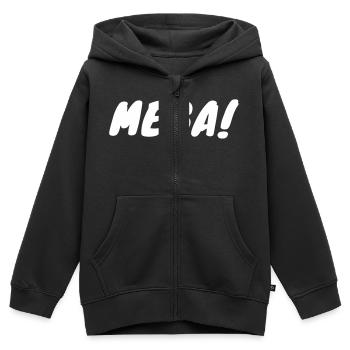 MEGA! - Kinder Premium Organic Zip Hoodie - Schwarz - Vorne - AI Model Kid Male (0cm)