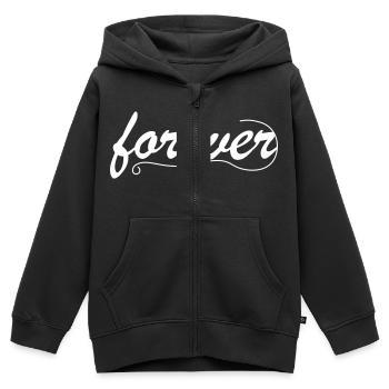 forever - Kinder Premium Organic Zip Hoodie - Schwarz - Vorne - AI Model Kid Male (0cm)