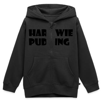 Hart wie Pudding - Kinder Premium Organic Zip Hoodie - Schwarz - Vorne - AI Model Kid Male (0cm)