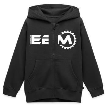 Electronic Body Music - EBM (Vector) - Kinder Premium Organic Zip Hoodie - Schwarz - Vorne - AI Model Kid Male (0cm)