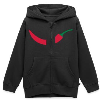 Red chilli - Kinder Premium Organic Zip Hoodie - Schwarz - Vorne - AI Model Kid Male (0cm)