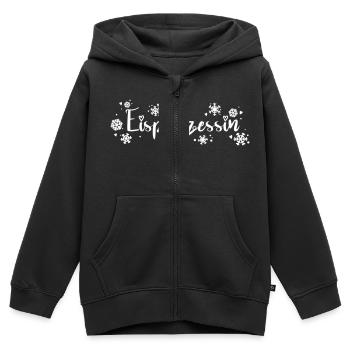 Eisprinzessin - Kinder Premium Organic Zip Hoodie - Schwarz - Vorne - AI Model Kid Male (0cm)