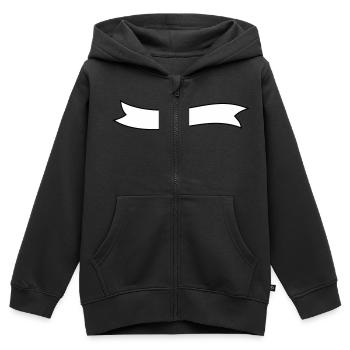 Banner Fahne Flagge - Kinder Premium Organic Zip Hoodie - Schwarz - Vorne - AI Model Kid Male (0cm)