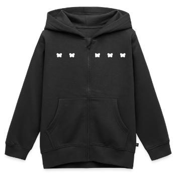 Schmetterlinge Linie Schmetterling Dekor Deko - Kinder Premium Organic Zip Hoodie - Schwarz - Vorne - AI Model Kid Male (0cm)