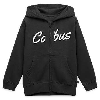 Cottbus Sprüche Geschenk - Kinder Premium Organic Zip Hoodie - Schwarz - Vorne - AI Model Kid Male (0cm)