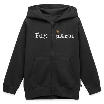 Futzemann (Kölsch) - Kids Premium Organic Zip-up Hoodie - black - Front - AI Model Kid Male (0cm)